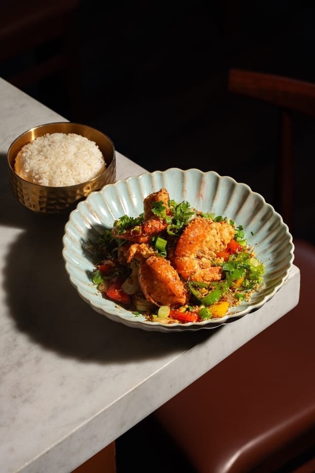 Crispy Salt and Garlic Shrimp.